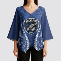 Auckland 2026 Rugby Custom Kimono Sleeve Blouse NZ Maori Silver Fern