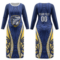 Bay of Plenty 2026 Rugby Custom Couples Matching Long Sleeve Bodycon Dress and Hawaiian Shirt NZ Maori Silver Fern LT14 - Polynesian Pride