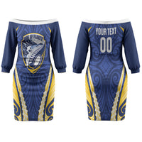 Bay of Plenty 2026 Rugby Custom Couples Matching Off The Shoulder Long Sleeve Dress and Long Sleeve Button Shirt NZ Maori Silver Fern LT14 - Polynesian Pride