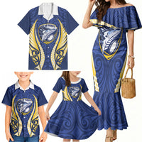 Bay of Plenty 2026 Rugby Custom Family Matching Mermaid Dress and Hawaiian Shirt NZ Maori Silver Fern LT14 - Polynesian Pride