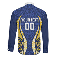 Bay of Plenty 2026 Rugby Custom Family Matching Puletasi and Hawaiian Shirt NZ Maori Silver Fern LT14 Son's Shirt Blue - Polynesian Pride