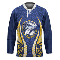 Bay of Plenty 2026 Rugby Custom Hockey Jersey NZ Maori Silver Fern LT14 Unisex Blue - Polynesian Pride
