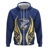 Bay of Plenty 2026 Rugby Custom Hoodie NZ Maori Silver Fern LT14 Zip Hoodie Blue - Polynesian Pride