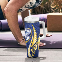 Bay of Plenty 2026 Rugby Custom Tumbler With Handle NZ Maori Silver Fern LT14 - Polynesian Pride
