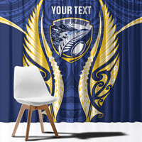 Bay of Plenty 2026 Rugby Custom Window Curtain NZ Maori Silver Fern