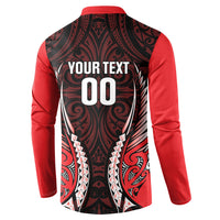 Canterbury 2026 Rugby Custom Button Sweatshirt NZ Maori Silver Fern LT14 - Polynesian Pride