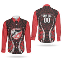 Canterbury 2026 Rugby Custom Couples Matching Mermaid Dress and Long Sleeve Button Shirt NZ Maori Silver Fern LT14 - Polynesian Pride