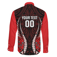 Canterbury 2026 Rugby Custom Family Matching Tank Maxi Dress and Hawaiian Shirt NZ Maori Silver Fern LT14 Son's Shirt Red - Polynesian Pride