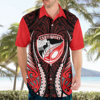 Canterbury 2026 Rugby Custom Hawaiian Shirt NZ Maori Silver Fern LT14 - Polynesian Pride