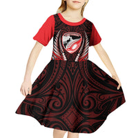 Canterbury 2026 Rugby Custom Kid Short Sleeve Dress NZ Maori Silver Fern LT14 - Polynesian Pride