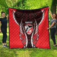 Canterbury 2026 Rugby Custom Quilt NZ Maori Silver Fern LT14 - Polynesian Pride
