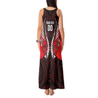 Canterbury 2026 Rugby Custom Tank Maxi Dress NZ Maori Silver Fern LT14 - Polynesian Pride