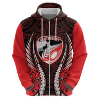 Canterbury 2026 Rugby Custom Zip Hoodie NZ Maori Silver Fern LT14 - Polynesian Pride