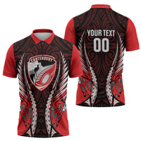Canterbury 2026 Rugby Custom Zipper Polo Shirt NZ Maori Silver Fern LT14 - Polynesian Pride