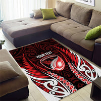 Counties Manukau 2026 Rugby Custom Area Rug NZ Maori Silver Fern