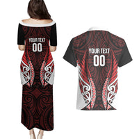 Counties Manukau 2026 Rugby Custom Couples Matching Puletasi and Hawaiian Shirt NZ Maori Silver Fern LT14 - Polynesian Pride