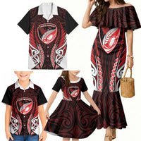 Counties Manukau 2026 Rugby Custom Family Matching Mermaid Dress and Hawaiian Shirt NZ Maori Silver Fern LT14 - Polynesian Pride