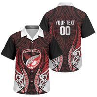 Counties Manukau 2026 Rugby Custom Family Matching Mermaid Dress and Hawaiian Shirt NZ Maori Silver Fern LT14 Son's Shirt Red - Polynesian Pride