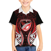 Counties Manukau 2026 Rugby Custom Family Matching Off The Shoulder Long Sleeve Dress and Hawaiian Shirt NZ Maori Silver Fern
