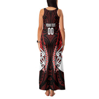 Counties Manukau 2026 Rugby Custom Family Matching Tank Maxi Dress and Hawaiian Shirt NZ Maori Silver Fern
