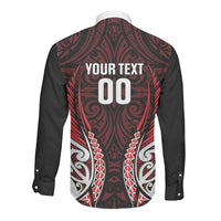 Counties Manukau 2026 Rugby Custom Long Sleeve Button Shirt NZ Maori Silver Fern LT14 - Polynesian Pride