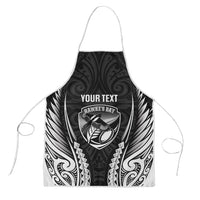 Hawke's Bay 2026 Rugby Custom Apron NZ Maori Silver Fern LT14 Black - Polynesian Pride