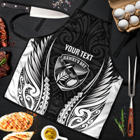 Hawke's Bay 2026 Rugby Custom Apron NZ Maori Silver Fern LT14 Black - Polynesian Pride