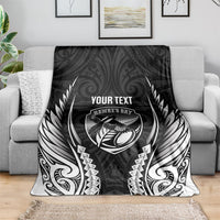 Hawke's Bay 2026 Rugby Custom Blanket NZ Maori Silver Fern LT14 - Polynesian Pride