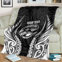Hawke's Bay 2026 Rugby Custom Blanket NZ Maori Silver Fern LT14 - Polynesian Pride