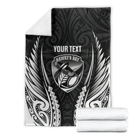 Hawke's Bay 2026 Rugby Custom Blanket NZ Maori Silver Fern LT14 - Polynesian Pride