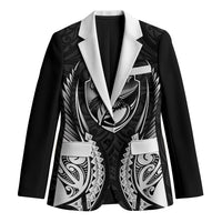 Hawke's Bay 2026 Rugby Custom Blazer NZ Maori Silver Fern LT14 Unisex Black - Polynesian Pride