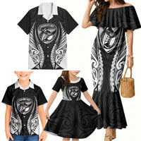 Hawke's Bay 2026 Rugby Custom Family Matching Mermaid Dress and Hawaiian Shirt NZ Maori Silver Fern LT14 - Polynesian Pride