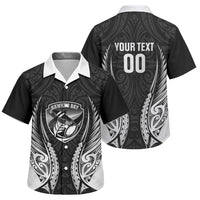 Hawke's Bay 2026 Rugby Custom Family Matching Mermaid Dress and Hawaiian Shirt NZ Maori Silver Fern LT14 Son's Shirt Black - Polynesian Pride