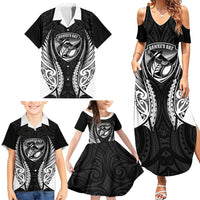 Hawke's Bay 2026 Rugby Custom Family Matching Summer Maxi Dress and Hawaiian Shirt NZ Maori Silver Fern LT14 - Polynesian Pride