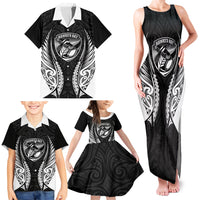Hawke's Bay 2026 Rugby Custom Family Matching Tank Maxi Dress and Hawaiian Shirt NZ Maori Silver Fern LT14 - Polynesian Pride