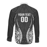 Hawke's Bay 2026 Rugby Custom Long Sleeve Button Shirt NZ Maori Silver Fern LT14 - Polynesian Pride