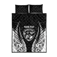Hawke's Bay 2026 Rugby Custom Quilt Bed Set NZ Maori Silver Fern