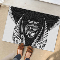 Hawke's Bay 2026 Rugby Custom Rubber Doormat NZ Maori Silver Fern