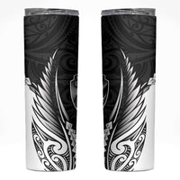 Hawke's Bay 2026 Rugby Custom Skinny Tumbler NZ Maori Silver Fern