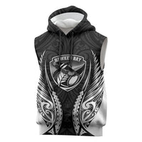 Hawke's Bay 2026 Rugby Custom Sleeveless Hoodie NZ Maori Silver Fern LT14 Black - Polynesian Pride