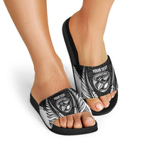 Hawke's Bay 2026 Rugby Custom Slide Sandals NZ Maori Silver Fern