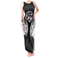 Hawke's Bay 2026 Rugby Custom Tank Maxi Dress NZ Maori Silver Fern LT14 Women Black - Polynesian Pride