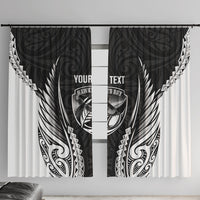 Hawke's Bay 2026 Rugby Custom Window Curtain NZ Maori Silver Fern