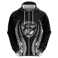Hawke's Bay 2026 Rugby Custom Zip Hoodie NZ Maori Silver Fern LT14 - Polynesian Pride