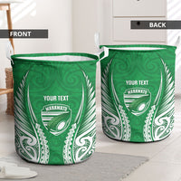 Manawatu 2026 Rugby Custom Laundry Basket NZ Maori Silver Fern LT14 - Polynesian Pride