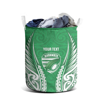 Manawatu 2026 Rugby Custom Laundry Basket NZ Maori Silver Fern LT14 - Polynesian Pride