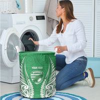 Manawatu 2026 Rugby Custom Laundry Basket NZ Maori Silver Fern LT14 - Polynesian Pride