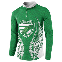Manawatu 2026 Rugby Custom Button Sweatshirt NZ Maori Silver Fern LT14 - Polynesian Pride