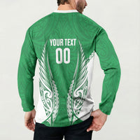 Manawatu 2026 Rugby Custom Button Sweatshirt NZ Maori Silver Fern LT14 - Polynesian Pride