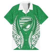 Manawatu 2026 Rugby Custom Family Matching Short Sleeve Bodycon Dress and Hawaiian Shirt NZ Maori Silver Fern